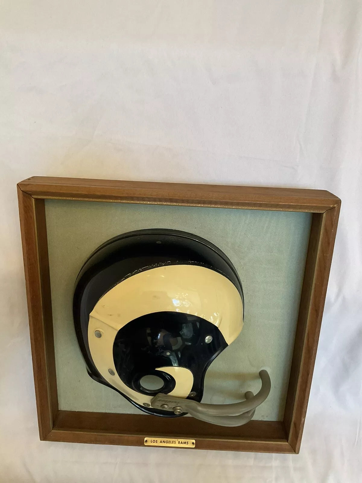 Los Angeles Rams Vintage RIDDell Kra-Lite RK Full Size Football Helmet Plaque  WESTBROOKSPORTSCARDS   