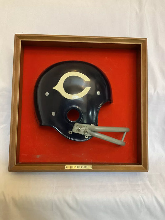 Chicago Bears Vintage RIDDell Kra-Lite RK Full Size Football Helmet Plaque  WESTBROOKSPORTSCARDS   