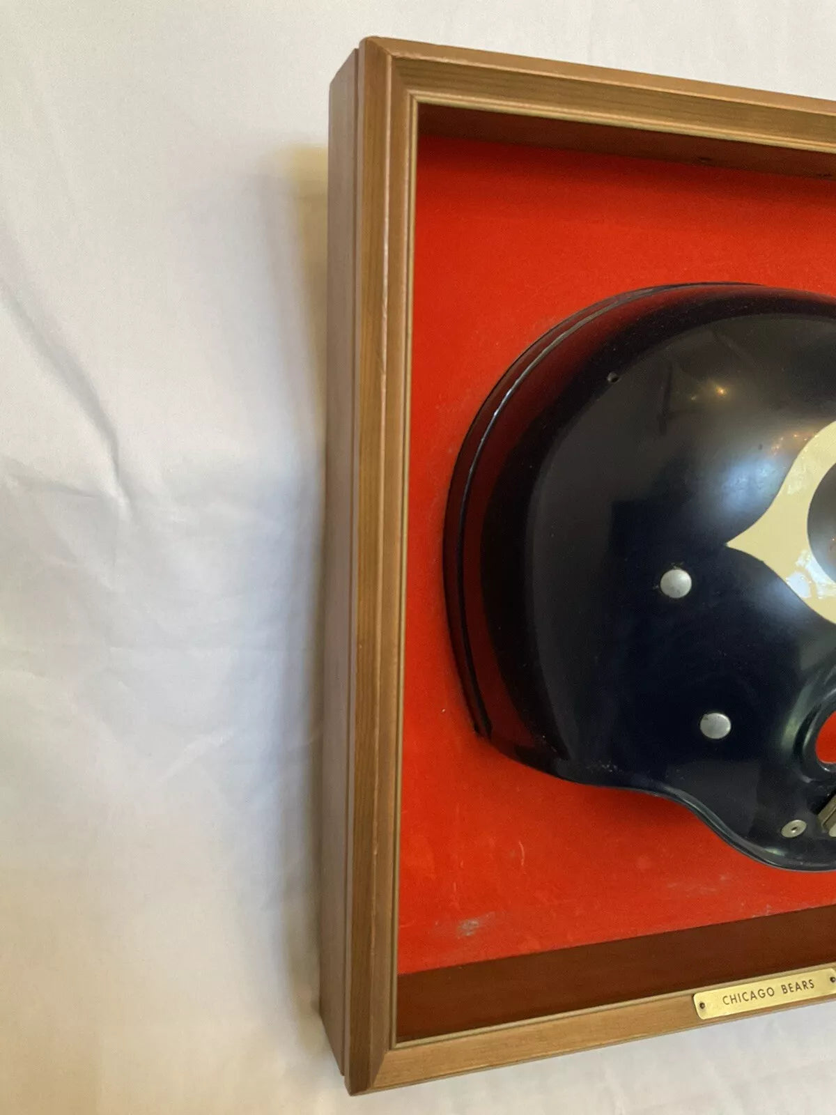 Chicago Bears Vintage RIDDell Kra-Lite RK Full Size Football Helmet Plaque  WESTBROOKSPORTSCARDS   