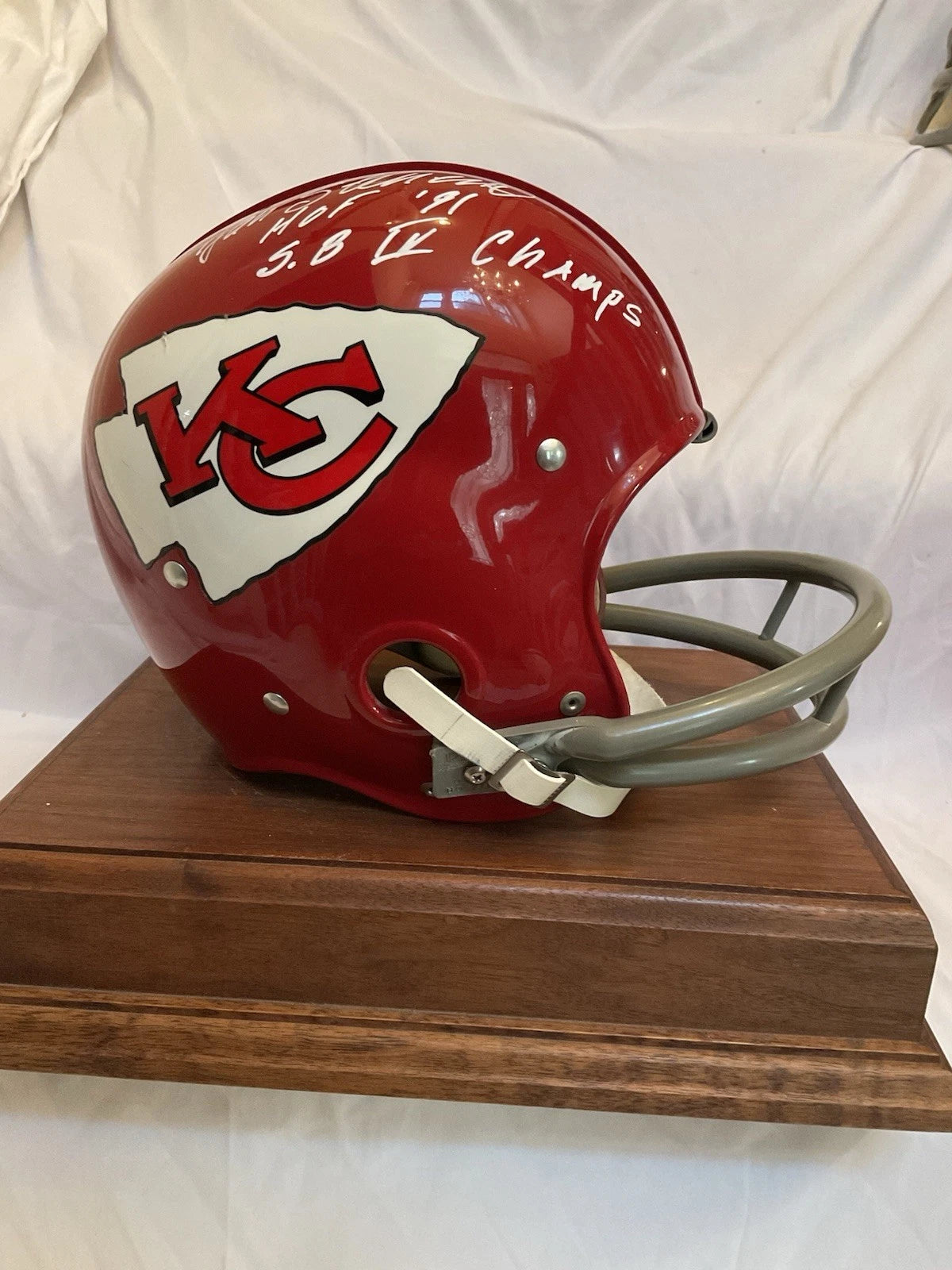 Riddell Kra-Lite RK2 Football Helmet Kansas City Chiefs Jan Stenerud Autographed WESTBROOKSPORTSCARDS