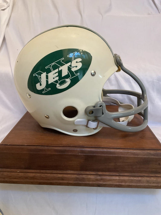 Original Riddell 1970 New York Jets Kra-Lite TK2 Game Football Helmet Snell WESTBROOKSPORTSCARDS