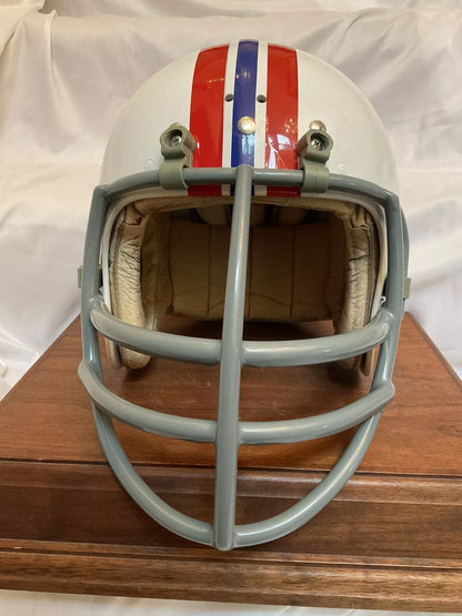 Original Vintage Wilson Football Helmet Custom Boston Patriots NJOP Facemask  WESTBROOKSPORTSCARDS   