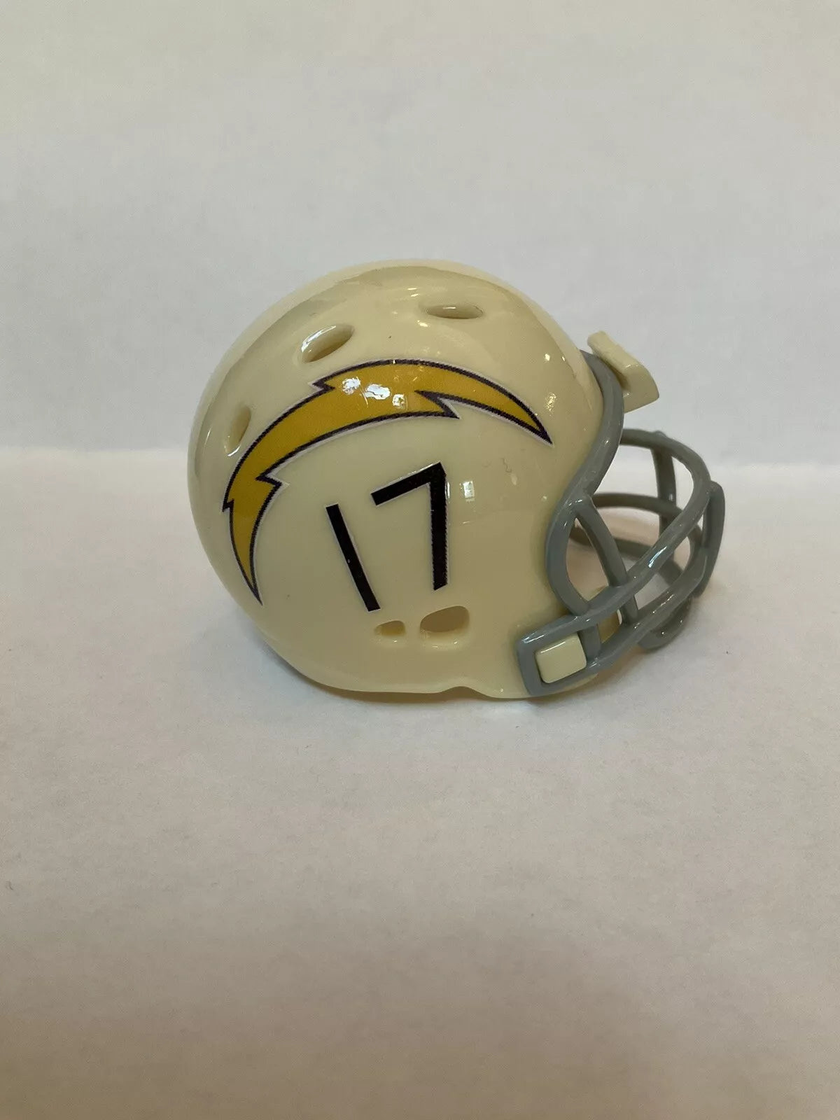 San Diego Chargers Custom Riddell Throwback Pocket Pro White Helmet  WESTBROOKSPORTSCARDS   