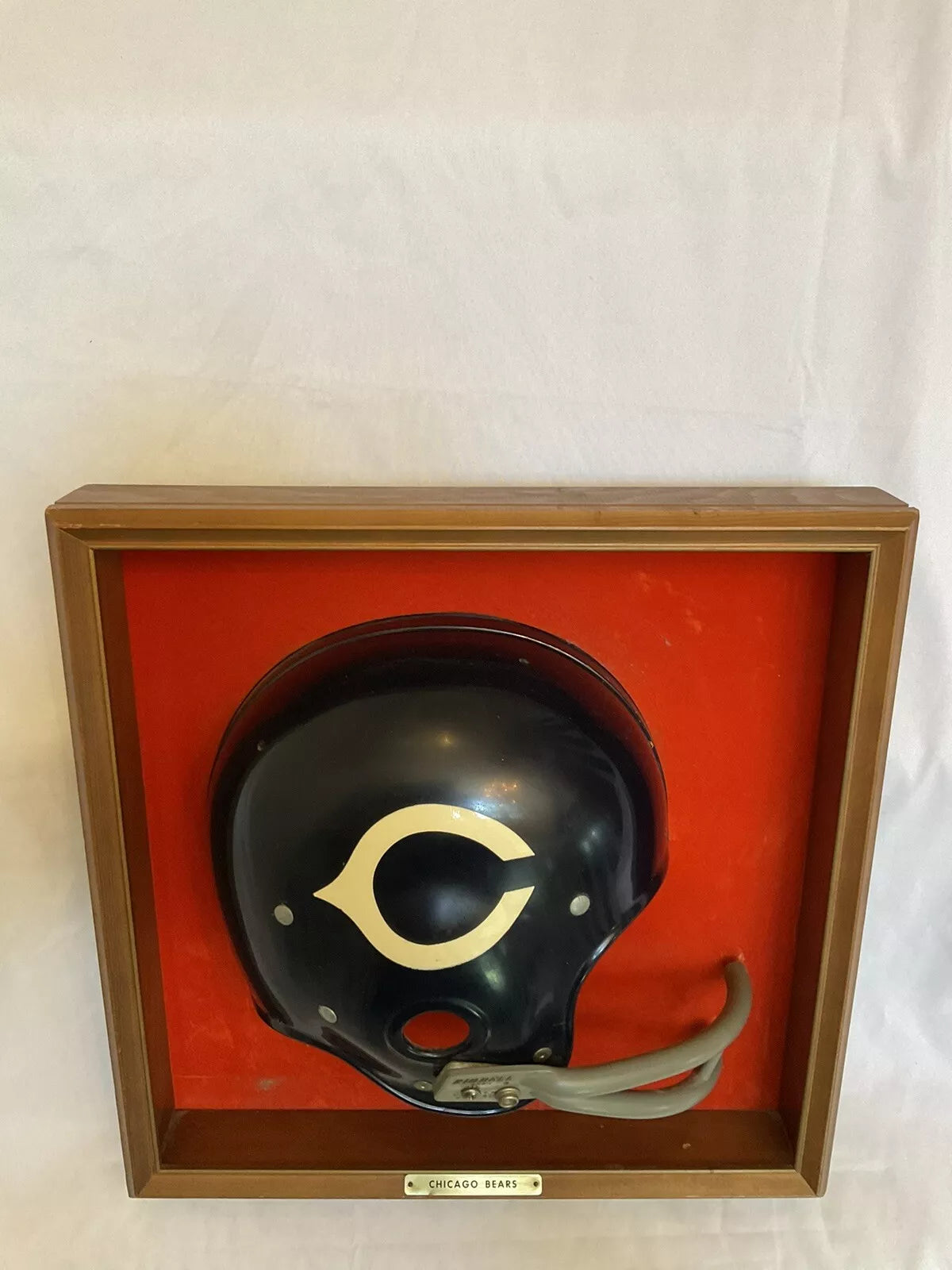 Chicago Bears Vintage RIDDell Kra-Lite RK Full Size Football Helmet Plaque  WESTBROOKSPORTSCARDS   