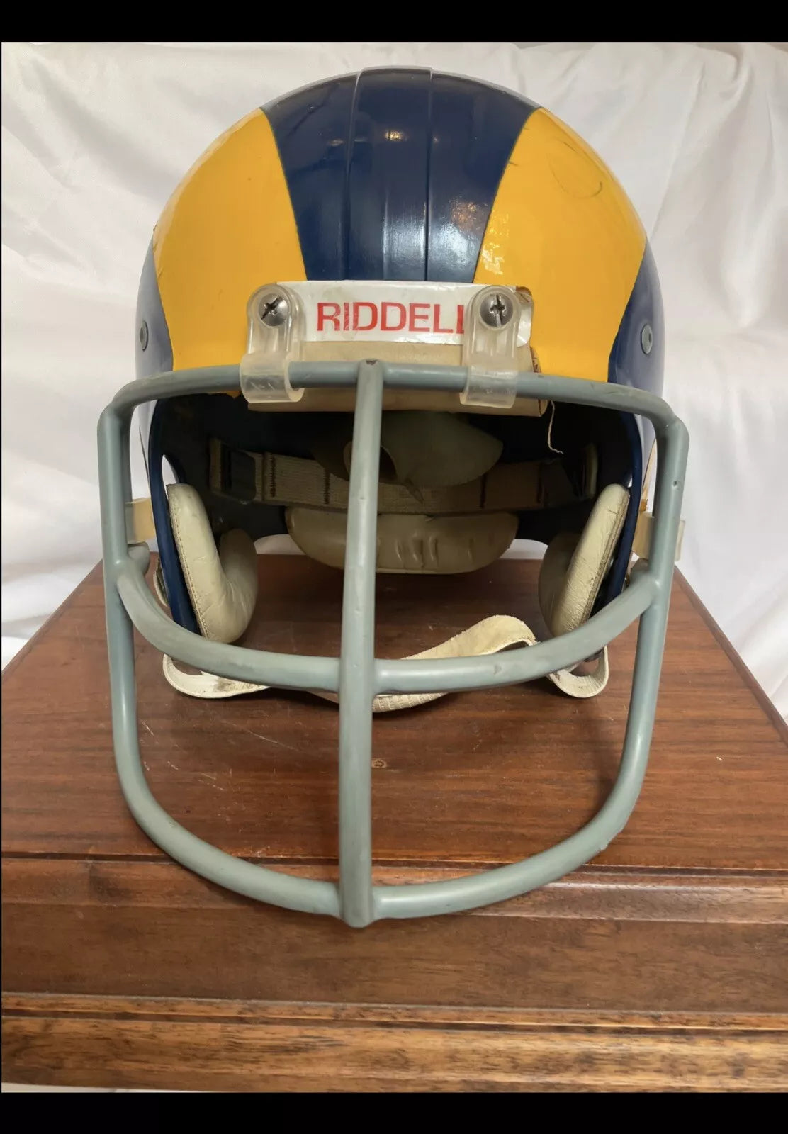 Vintage 1968 Riddell Kra-Lite Football Helmet Los Angeles Rams Game Used 1973  WESTBROOKSPORTSCARDS   