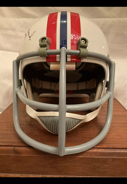 John Hannah Autographed TK2 Style New England Patriots Football Helmet  WESTBROOKSPORTSCARDS   