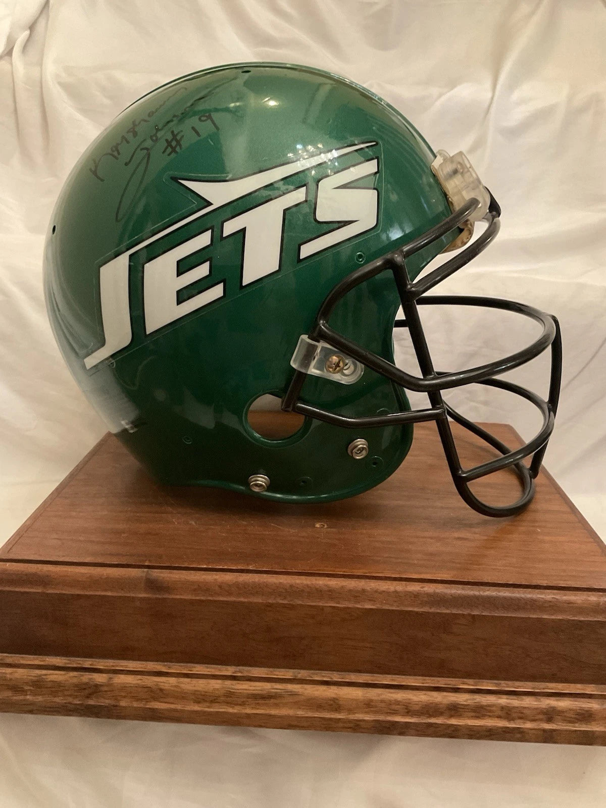 New York Jets Keyshawn Johnson Autographed Riddell ACE-1 Game Used Helmet PSA WESTBROOKSPORTSCARDS