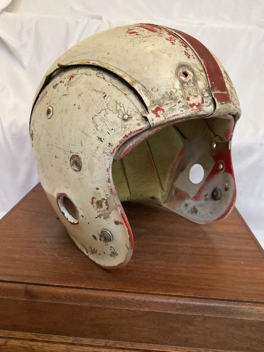 MacGregor 1960s Game Used Clear Shell With Padded Top Football Helmet Oklahoma?