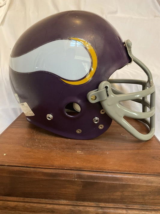 MaxPro Game Used Purple Shell Football Helmet Custom Minnesota Vikings WESTBROOKSPORTSCARDS