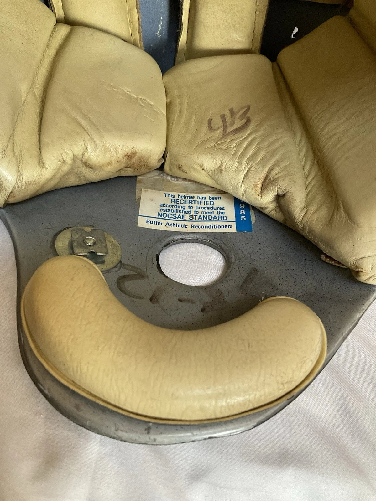 Vintage Kelley Game Used Clear Shell Football Helmet 1979