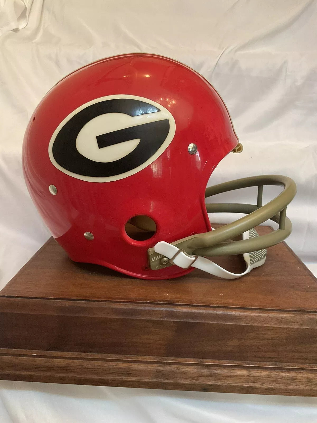 Original Riddell 1972 Georgia Bulldogs Kra-Lite TK2 Game Football Helmet  WESTBROOKSPORTSCARDS   