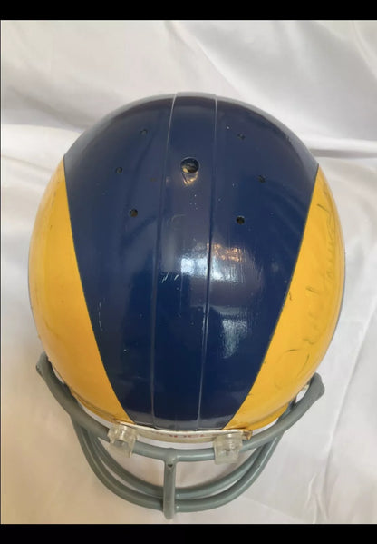 Vintage 1968 Riddell Kra-Lite Football Helmet Los Angeles Rams Game Used 1973  WESTBROOKSPORTSCARDS   