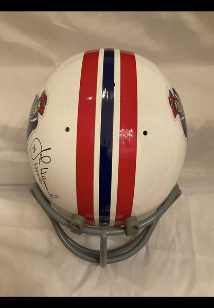 John Hannah Autographed TK2 Style New England Patriots Football Helmet  WESTBROOKSPORTSCARDS   