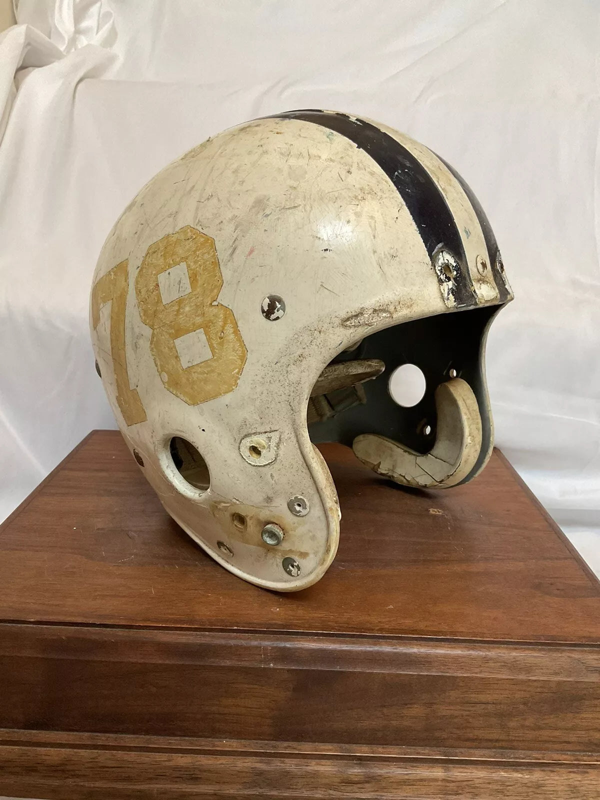 Vintage 1963 Riddell Kra-Lite TK2 Game Used Suspension Football Helmet Yale? WESTBROOKSPORTSCARDS