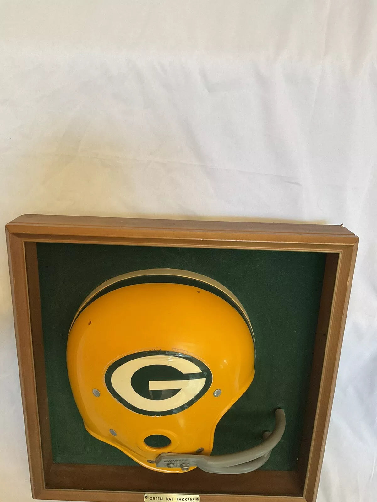 Green Bay Packers Vintage RIDDell Kra-Lite RK Full Size Football Helmet Plaque  WESTBROOKSPORTSCARDS   