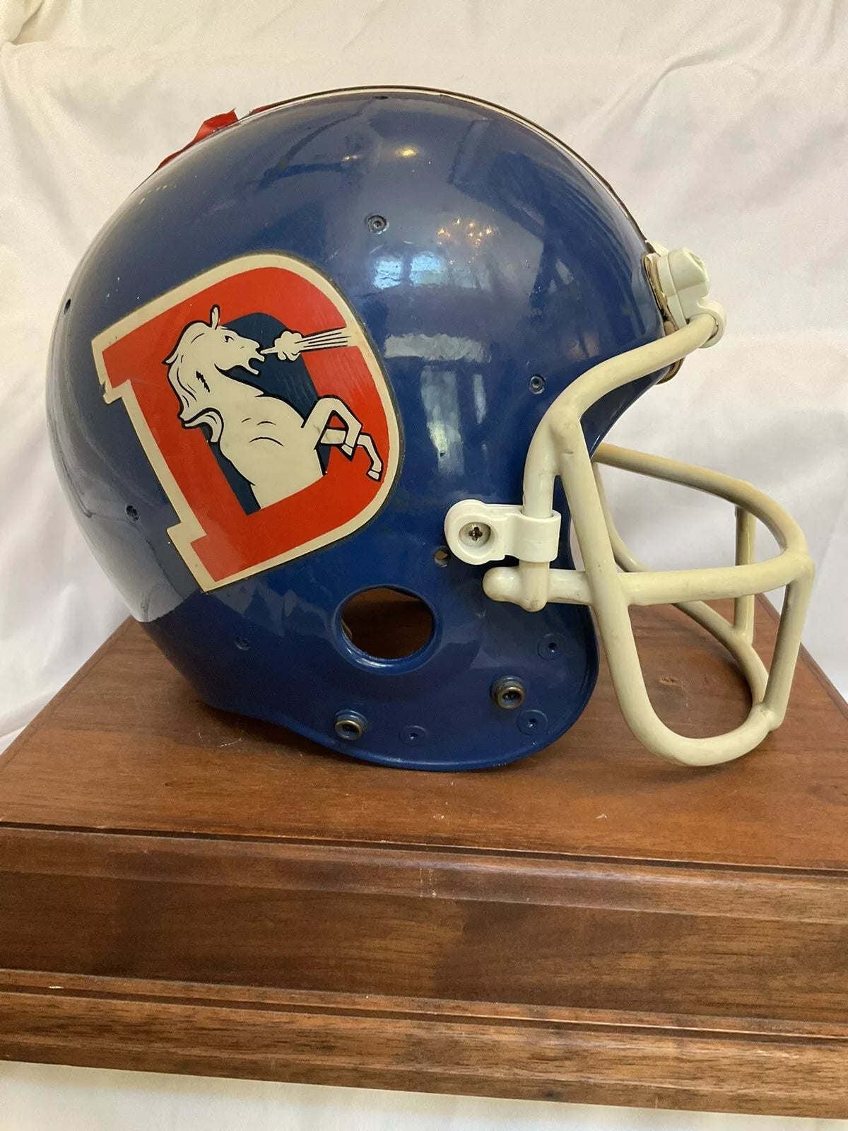 Vintage Riddell Kra-Lite II Football Helmet Denver Broncos Game Used Upchurch  WESTBROOKSPORTSCARDS   