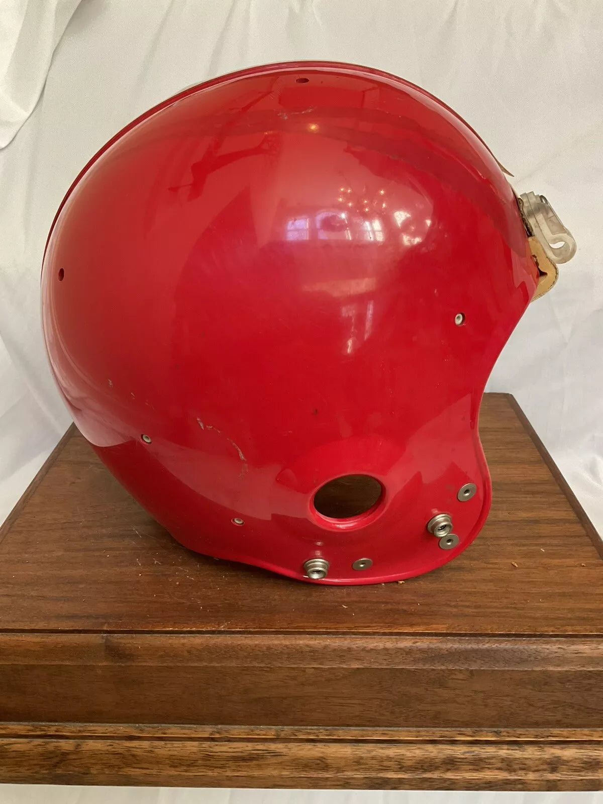 Vintage Medium Red Riddell ACE-1 Football Helmet Kansas City Chiefs Project? WESTBROOKSPORTSCARDS