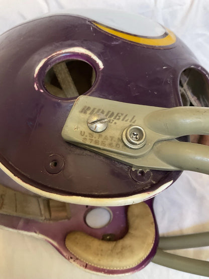 Riddell TK2 Used Suspension Football Helmet Custom Minnesota Vikings Paul Krause WESTBROOKSPORTSCARDS