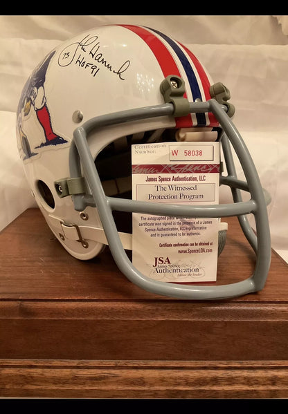 John Hannah Autographed TK2 Style New England Patriots Football Helmet  WESTBROOKSPORTSCARDS   