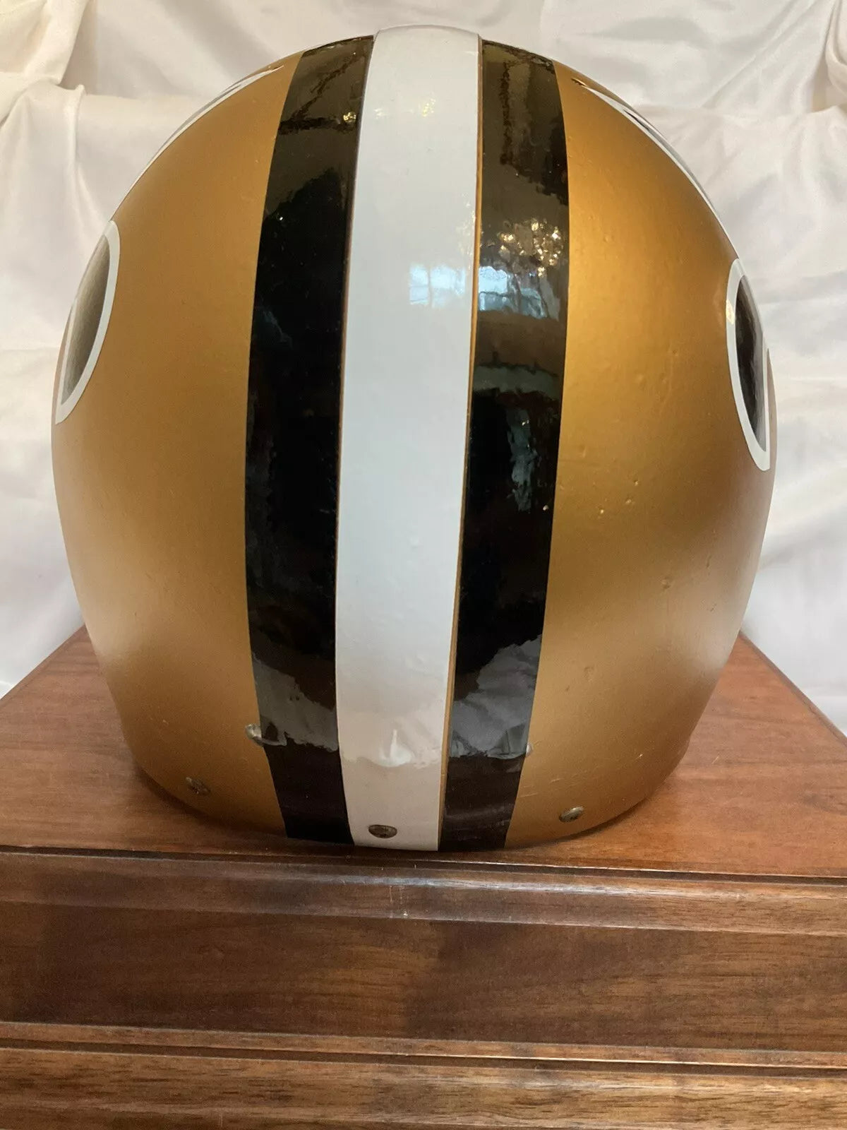 Original Vintage Wilson Football Helmet Custom New Orleans Saints JOP Facemask  WESTBROOKSPORTSCARDS   