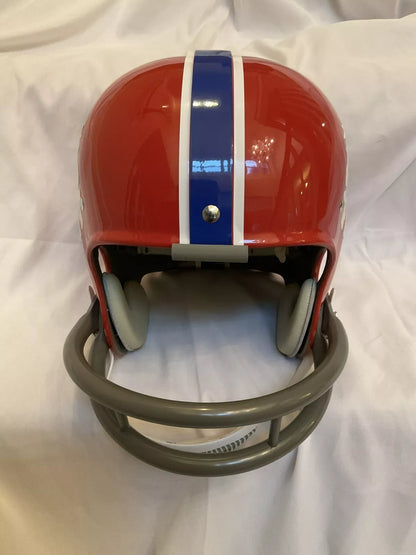 RK2 Style Suspension Football Helmet 1966 Custom Denver Broncos Crazy Horse  WESTBROOKSPORTSCARDS   