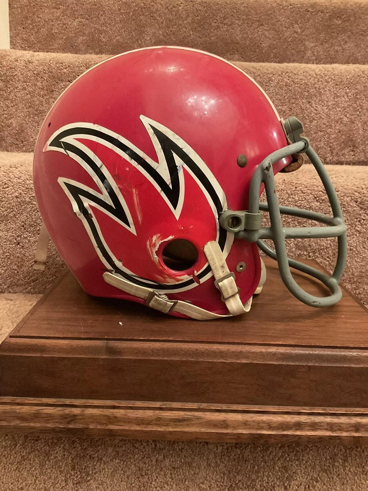 Original Vintage Authentic Riddell Kra-Lite II TK-2 Football Helmet Chicago Fire WESTBROOKSPORTSCARDS