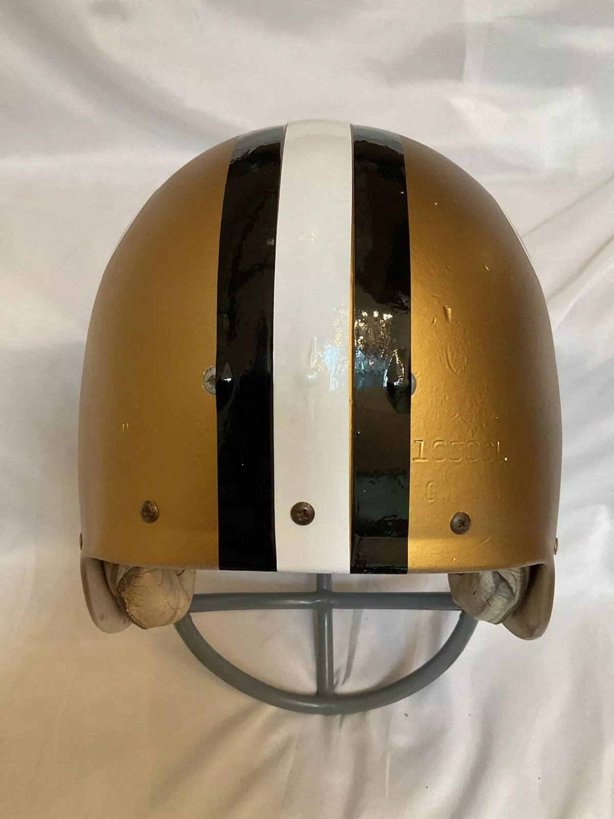 Original Vintage Wilson Football Helmet Custom New Orleans Saints JOP Facemask  WESTBROOKSPORTSCARDS   