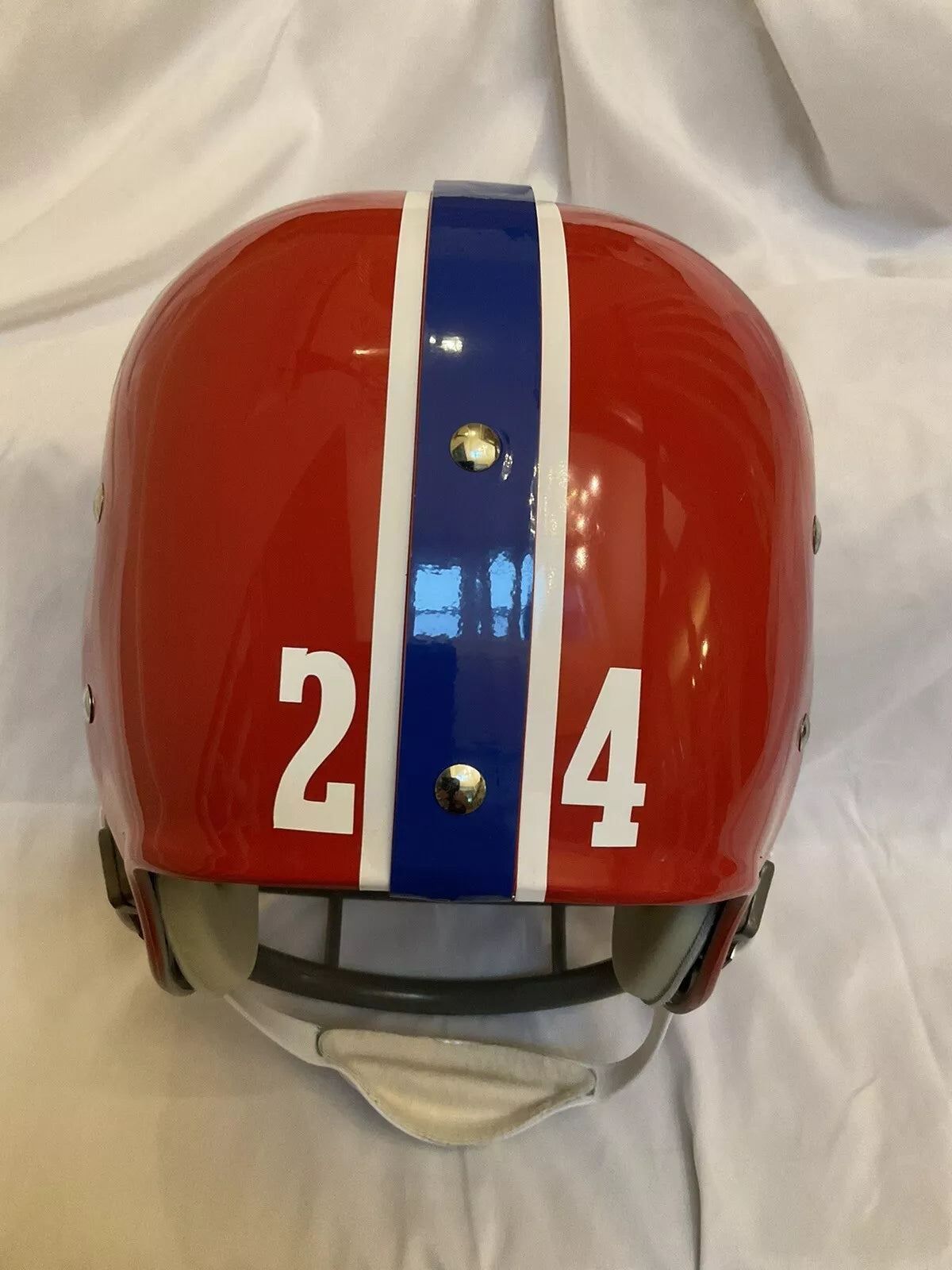 RK2 Style Suspension Football Helmet 1966 Custom Denver Broncos Crazy Horse  WESTBROOKSPORTSCARDS   