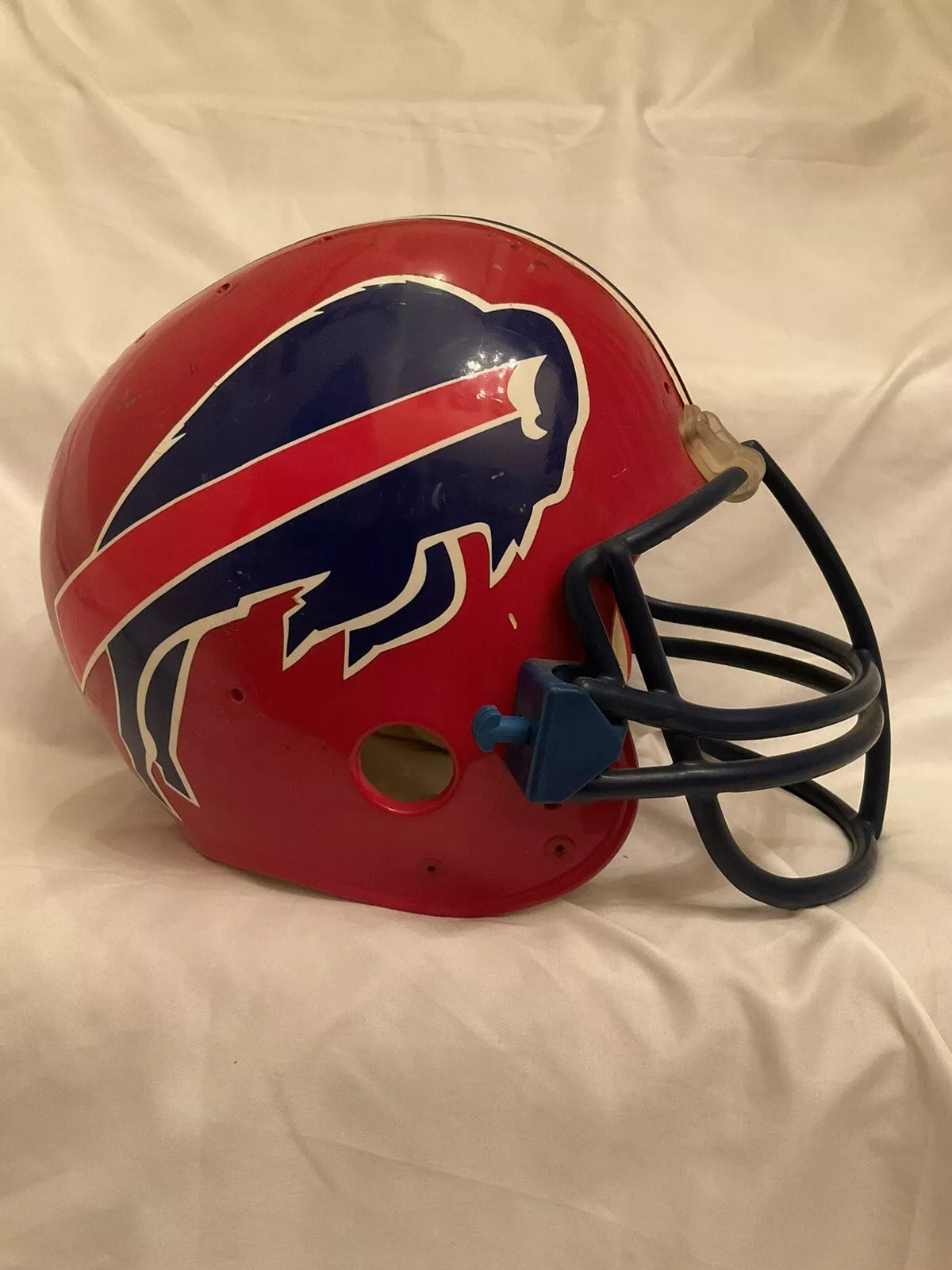 Vintage Original Riddell 1980s Football Helmet Buffalo Bills Blue Mask RARE  WESTBROOKSPORTSCARDS   