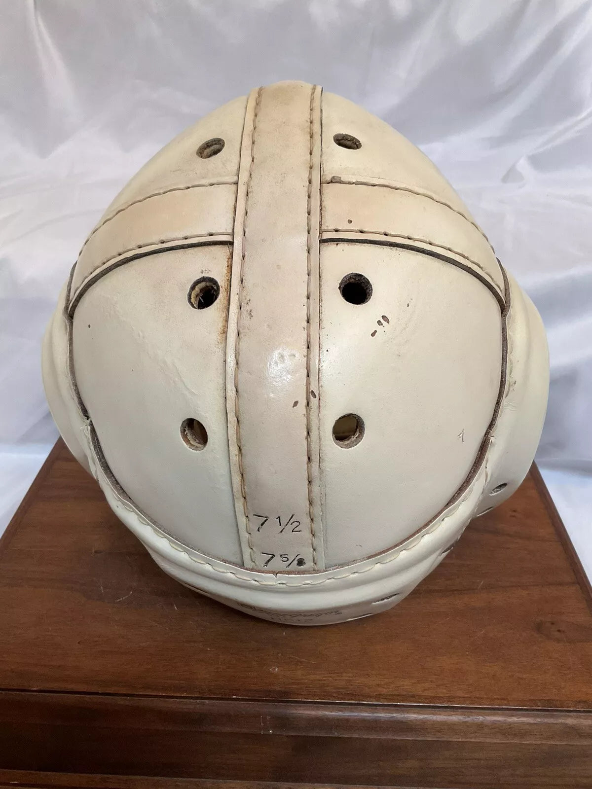 Nice MacGregor Authentic H612 Leather Suspension Football Helmet Size 7 5/8  WESTBROOKSPORTSCARDS   