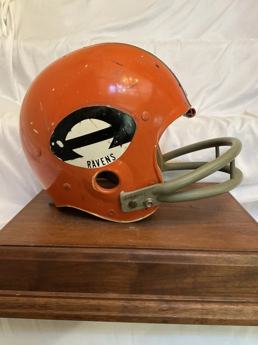 1969 Anderson University Ravens Indiana Game Used Suspension Football Helmet
