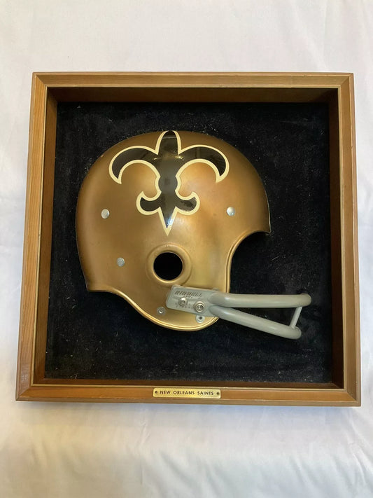 New Orleans Saints Vintage RIDDell Kra-Lite RK Full Size Football Helmet Plaque  WESTBROOKSPORTSCARDS   