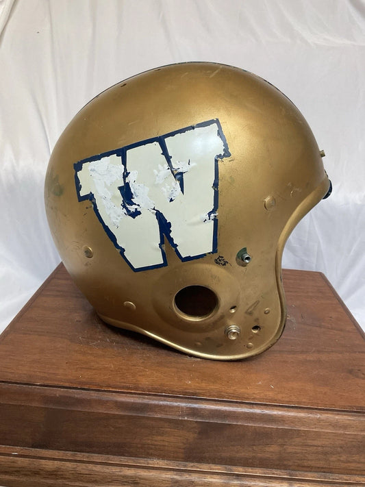 Vintage 1960s Marietta Game Used Football Helmet X-Large 7 1/2 WESTBROOKSPORTSCARDS