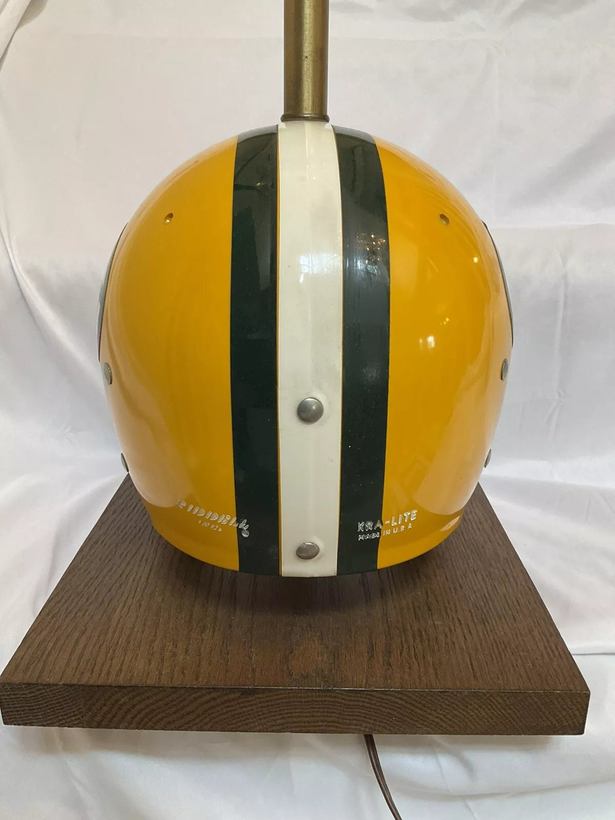 Vintage Original Riddell 1973 Green Bay Packers Kra-Lite Football Helmet Lamp  WESTBROOKSPORTSCARDS   