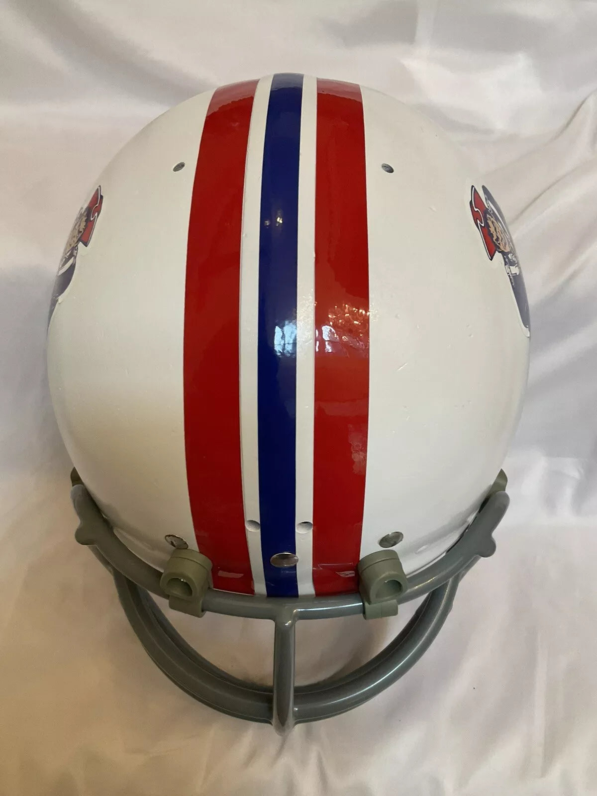 Original Vintage Wilson Football Helmet Custom Boston Patriots NJOP Facemask  WESTBROOKSPORTSCARDS   