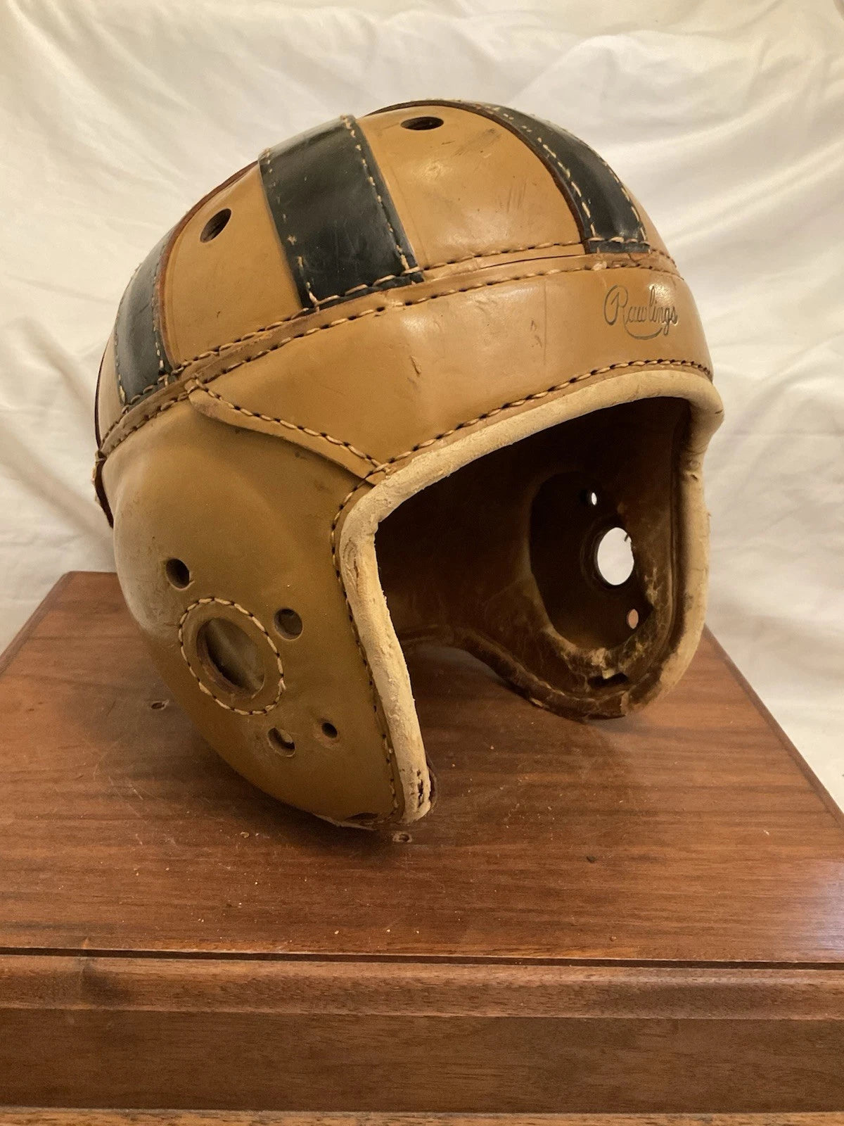 Rawlings NHC Authentic Leather Suspension Football Helmet Chin Strap Size 7!