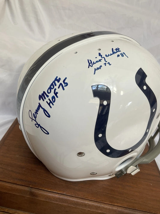 Riddell Kra-Lite RK2 Football Helmet Baltimore Colts Marchetti Moore Autographed