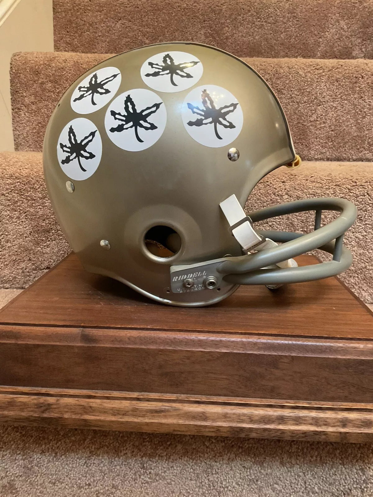 Original Riddell 1971 Ohio State Buckeyes Kra-Lite TK2 Game Football Helmet WESTBROOKSPORTSCARDS