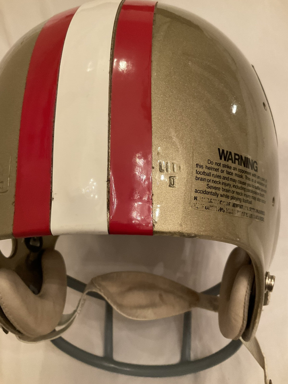 Vintage 1977 Riddell PAC3 Football Helmet San Francisco 49ers OPO Mask WESTBROOKSPORTSCARDS