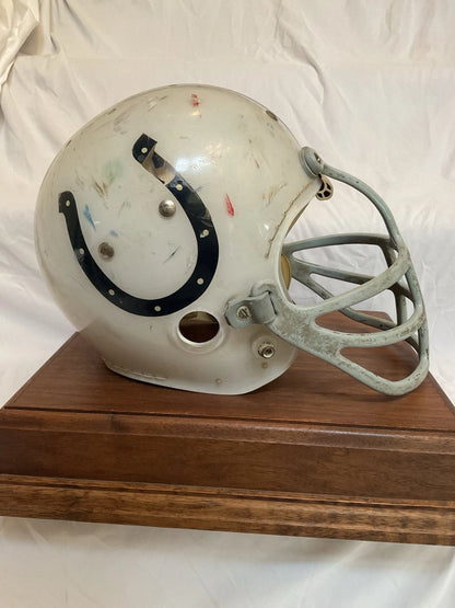 Baltimore Colts MacGregor 1960s Game Used Clear Shell Football Helmet WESTBROOKSPORTSCARDS