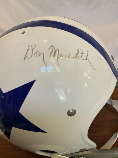 Don Meredith Autographed Dallas Cowboys Custom 1960-62 Football Helmet LOA! WESTBROOKSPORTSCARDS