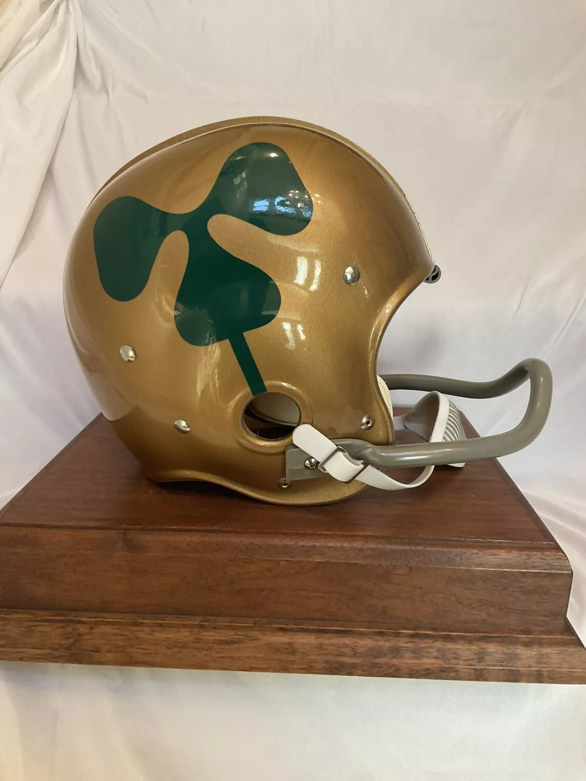 RK4 Style Football Helmet 1959 Notre Dame Fighting Irish Arched 1-bar Mask WESTBROOKSPORTSCARDS