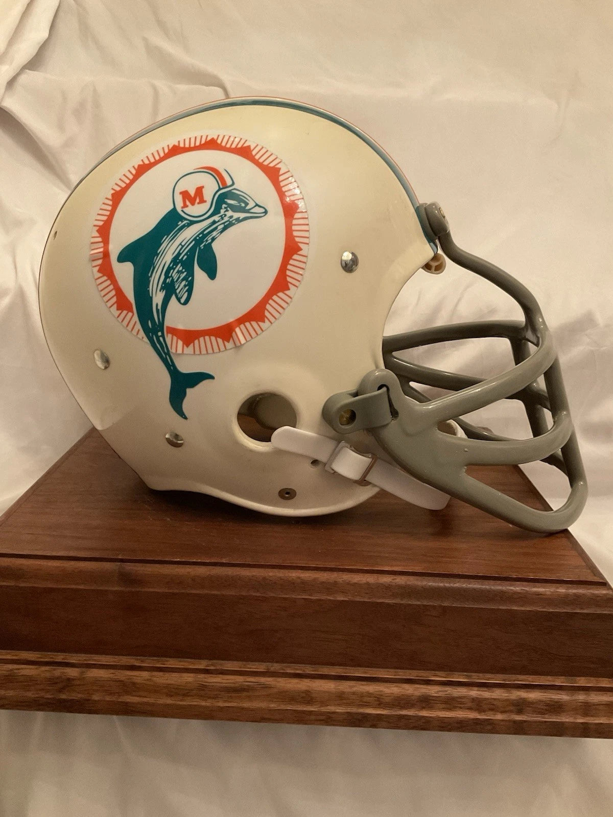 Original Riddell 1973 Miami Dolphins Kra-Lite TK2 Game Football Helmet Little