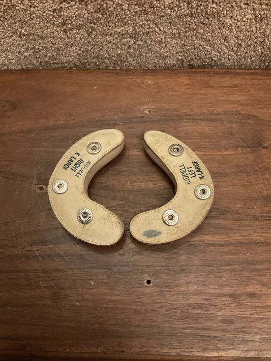 Original Vintage RIDDell XL Leather Jaw Pads For TK RK Suspension Football Helmet WESTBROOKSPORTSCARDS