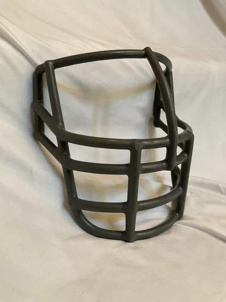 Vintage Riddell 1980s NJOP Football Helmet Lineman Gray 2-Dot Facemask USFL  WESTBROOKSPORTSCARDS   