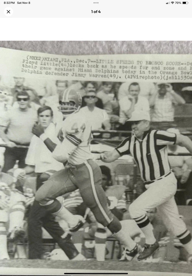 TK2 Style Suspension Football Helmet Custom Denver Broncos Floyd Little Sports Mem, Cards & Fan Shop:Autographs-Original:Football-NFL:Helmets WESTBROOKSPORTSCARDS