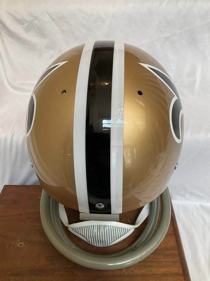 New Orleans Saints 1968 Style TK Suspension Football Helmet Officially Licensed WESTBROOKSPORTSCARDS