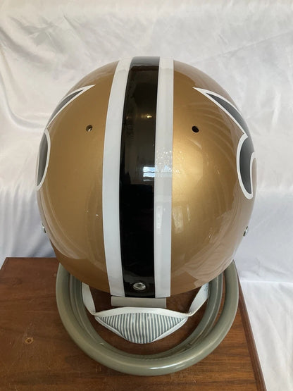 New Orleans Saints 1968 Style TK Suspension Football Helmet Officially Licensed WESTBROOKSPORTSCARDS