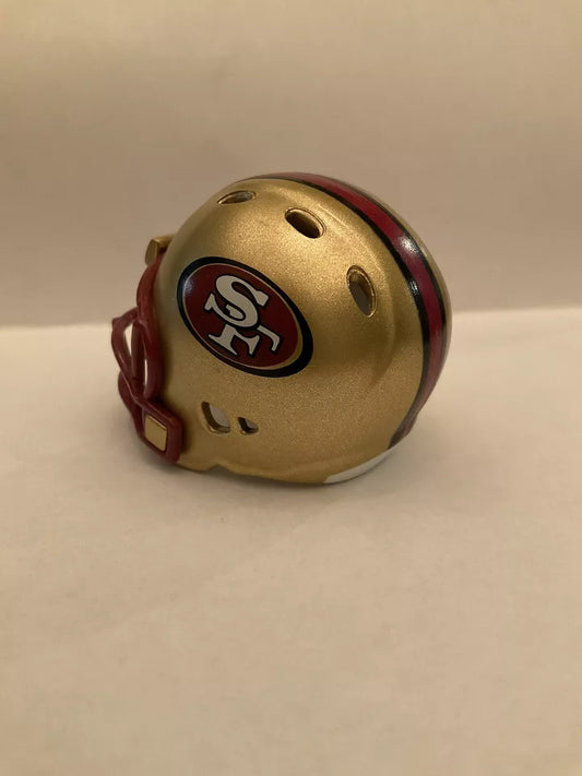 San Francisco 49ers Red Mask Custom Riddell Throwback Pocket Pro Helmet  WESTBROOKSPORTSCARDS   