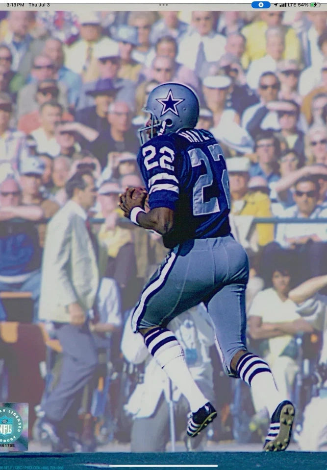 TK2 Style Football Helmet Dallas Cowboys Authentic Color Paint Bob Hayes Tribute WESTBROOKSPORTSCARDS